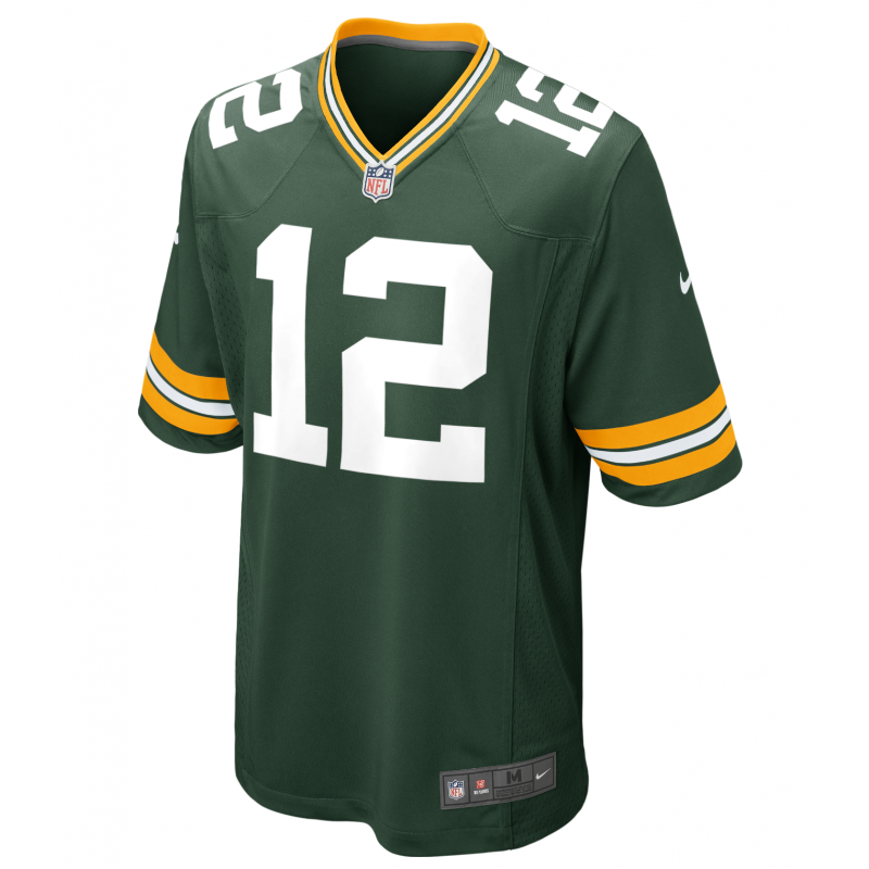 Maillot NFL Aaron Rodgers Greenbay Packers Nike Game Team colour vert