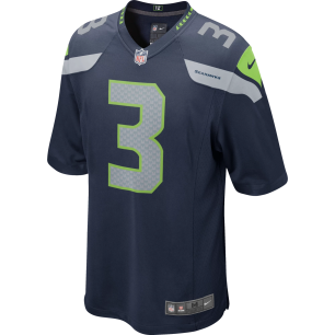 Nike NFL Game Team colour jersey Russell Wilson Seattle Seahawks Navy