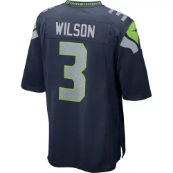 Maillot NFL Russell Wilson Seattle Seahawks Nike Game Team colour bleu marine