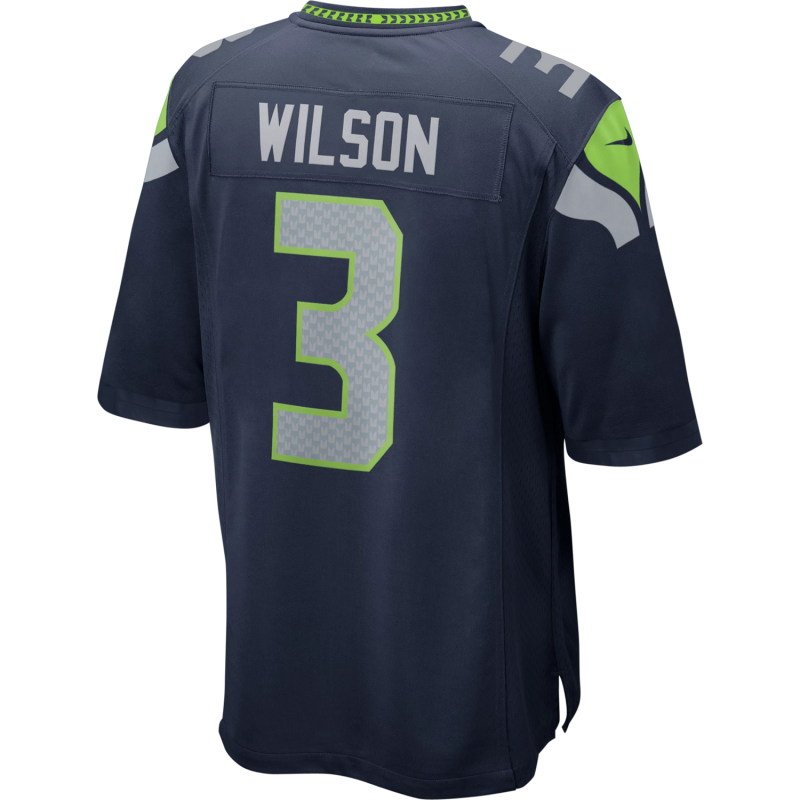 Maillot NFL Russell Wilson Seattle Seahawks Nike Game Team colour bleu ...