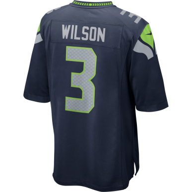 Nike NFL Game Team colour jersey Russell Wilson Seattle Seahawks Navy