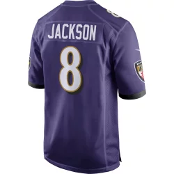 Camiseta NFL Lamar Jackson Baltimore Ravens Nike Game Team colour Purpura
