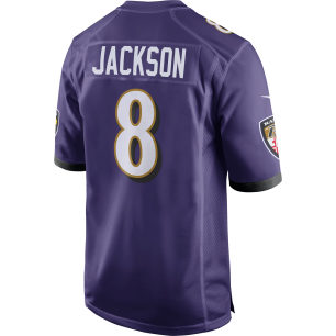 Nike NFL Game Team colour jersey Lamar Jackson Baltimore Ravens Purple