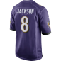 Nike NFL Game Team colour jersey Lamar Jackson Baltimore Ravens Purple