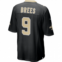 Camiseta NFL Drew Brees New Orleans Saints Nike Game Team colour Negro