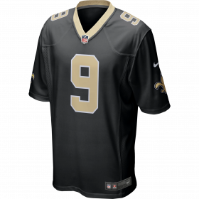 Maillot NFL Drew Brees New Orleans Saints Nike Game Team colour Noir