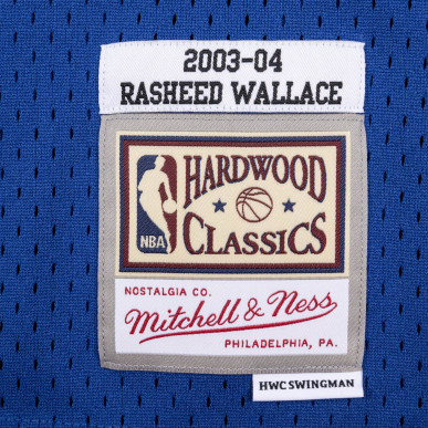 Mitchell & ness Hardwood Classic Swingman NBA jersey Rasheed Wallace Detroit Pistons 2003-04 Hardwood Classic Royal