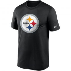 T-shirt NFL Pittsburgh Steelers Nike Logo Essential negro para hombre