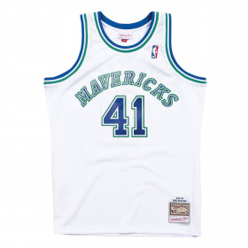 Camiseta NBA Dirk Nowitzki Dallas Mavericks 1998-99 Mitchell & ness Hardwood Classic blanco