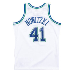 Camiseta NBA Dirk Nowitzki Dallas Mavericks 1998-99 Mitchell & ness Hardwood Classic blanco