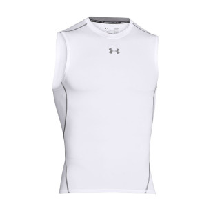 Men's Under Armour HeatGear compression Tank White