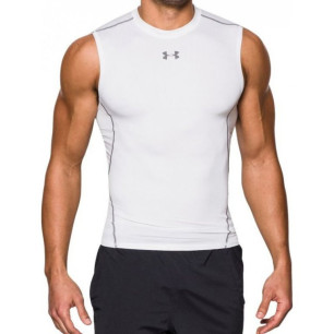 Men's Under Armour HeatGear compression Tank White