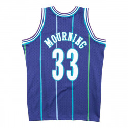 Maillot NBA Alonzo Mourning Charlotte Hornets 1994-95 Mitchell & ness Hardwood Classic swingman Bleu marine