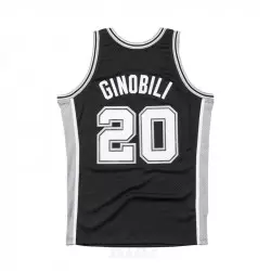 Maillot NBA Manu Ginobili San Antonio Spurs 2002-03 Mitchell & ness Hardwood Classics swingman Noir
