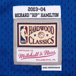 Camiseta NBA Richard "RIP" Hamilton Detroit Pistons 2003-04 Mitchell & ness Hardwood Classic Swingman Azul