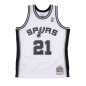 Camiseta NBA Tim Duncan de NBA San Antonio Spurs 1998-99 Mitchell & ness Hardwood classic Blanco Camiseta NBA Tim Duncan de NBA San Antonio Spurs 1998-99 Mitchell & ness Hardwood classic Blanco