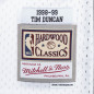 Camiseta NBA Tim Duncan de NBA San Antonio Spurs 1998-99 Mitchell & ness Hardwood classic Blanco Camiseta NBA Tim Duncan de NBA San Antonio Spurs 1998-99 Mitchell & ness Hardwood classic Blanco