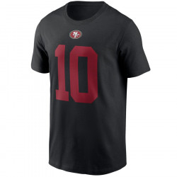 T-shirt NFL Jimmy Garoppolo San Francisco 49ers Nike Name & number negro para hombre