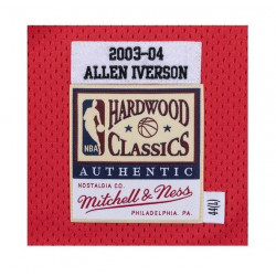 Mitchell & ness NBA Hardwood Classic swingman jersey Allen Iverson Philadelphie Sixers 2003-04 Blanco Rojo