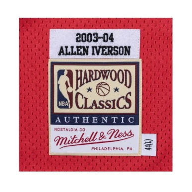 Camiseta NBA Allen Iverson Philadelphia 76ers 2003-04 Mitchell & Ness Hardwood Classic Blanca RD