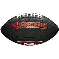 Mini Ballon de Football Américain Wilson NFL team logo San Francisco 49ers Noir
