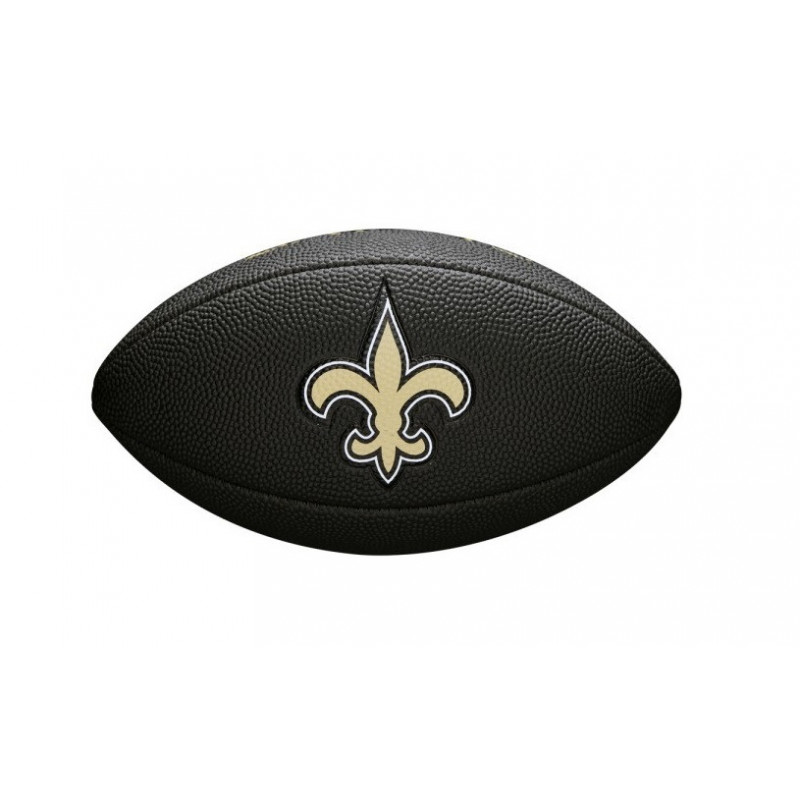 Mini Ballon de Football Américain Wilson NFL team logo New Orleans Saints Noir