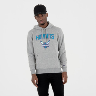 Men's New Era team logo PO Hoody NBA Charlotte Hornets grey