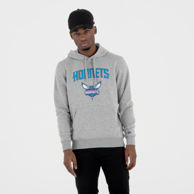Men's New Era team logo PO Hoody NBA Charlotte Hornets grey