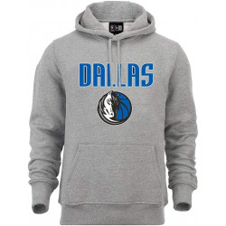 Sweat à Capuche NBA Dallas Mavericks New Era Team logo Gris pour Homme