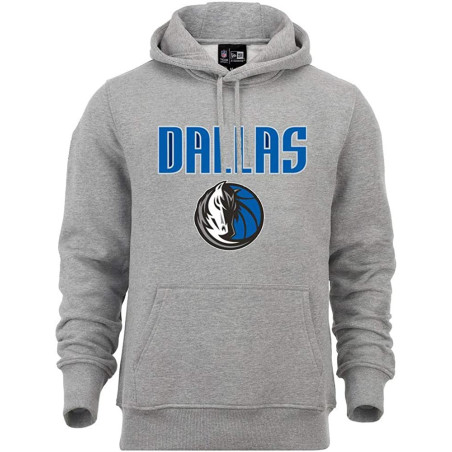 Sweat à Capuche NBA Dallas Mavericks New Era Team logo Gris pour Homme