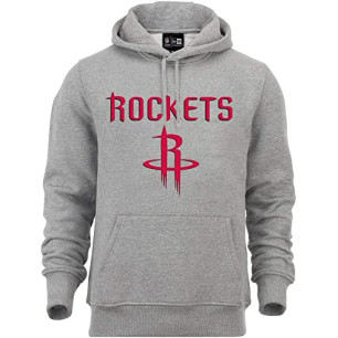 Men's New Era team logo PO Hoody NBA Houston Rockets grey