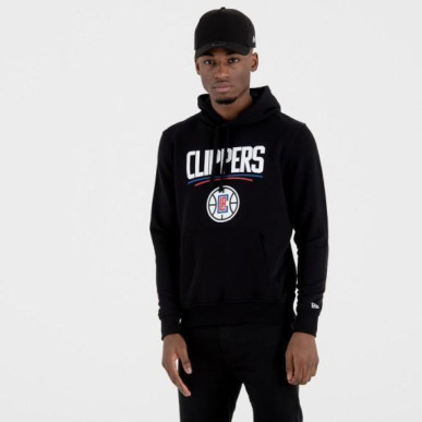 Men's New Era team logo PO Hoody Los Angeles Clippers Black