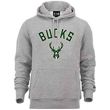 Sudadera NBA Milwaukee Bucks New Era team logo gris