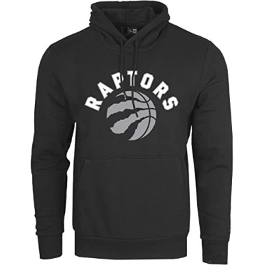 Men's New Era Team logo Hoodie PO NBA Toronto Raptors black