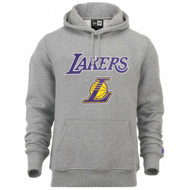 Men's New Era Team logo Hoodie NBA Los Angeles Lakers Grey