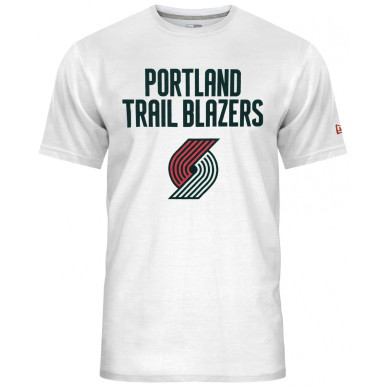 T-Shirt NBA Portland Trail blazers New Era Team logo Blanc
