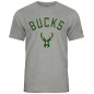Men's New Era Team logo t-shirt NBA Milwaukee Bucks Grey