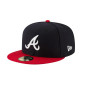 New Era authentic performance MLB Hat Atlanta Braves 59Fifty Navy