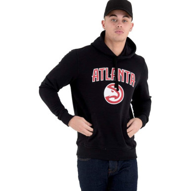 Sweat à Capuche NBA Atlanta Hawks New Era Team logo Noir