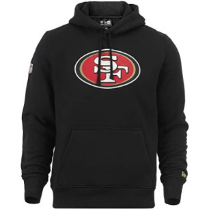 Sweat à Capuche NFL San Francisco 49ers New Era Team logo Noir