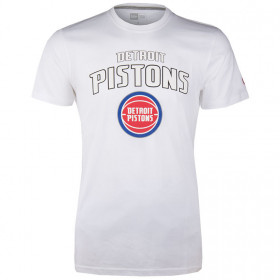 T-Shirt NBA Detroit Pistons New Era Team logo Blanc pour Homme
