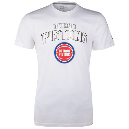 T-shirt NBA Detroit Pistons New Era Team Logo Blanco para hombre