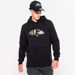 Sweat à Capuche NFL Baltimore Ravens New Era Team logo Noir