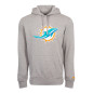 Sweat à capuche NFL Miami Dolphins New Era Team logo Gris