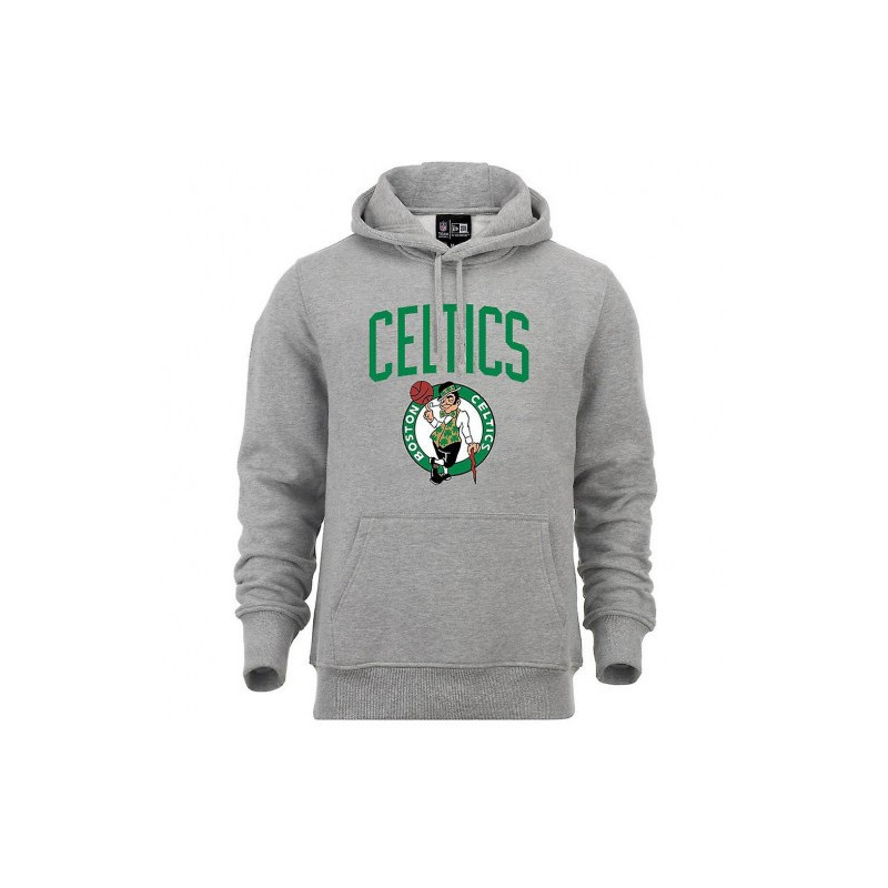 Sweat à Capuche NBA Boston Celtics New Era Team logo Gris pour Homme
