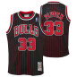 Kid's Mitchell & Ness Hardwood Classic NBA Jersey Scottie Pippen Chicago Bulls 1995 Black Striped Kid's Mitchell & Ness Hardwood Classic NBA Jersey Scottie Pippen Chicago Bulls 1995 Black Striped
