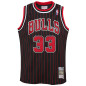 Maillot NBA Scottie Pippen Chicago Bulls 1995 Mitchell & Ness Hardwood Classic rayé Noir Pour enfant Maillot NBA Scottie Pippen Chicago Bulls 1995 Mitchell & Ness Hardwood Classic rayé Noir Pour enfant