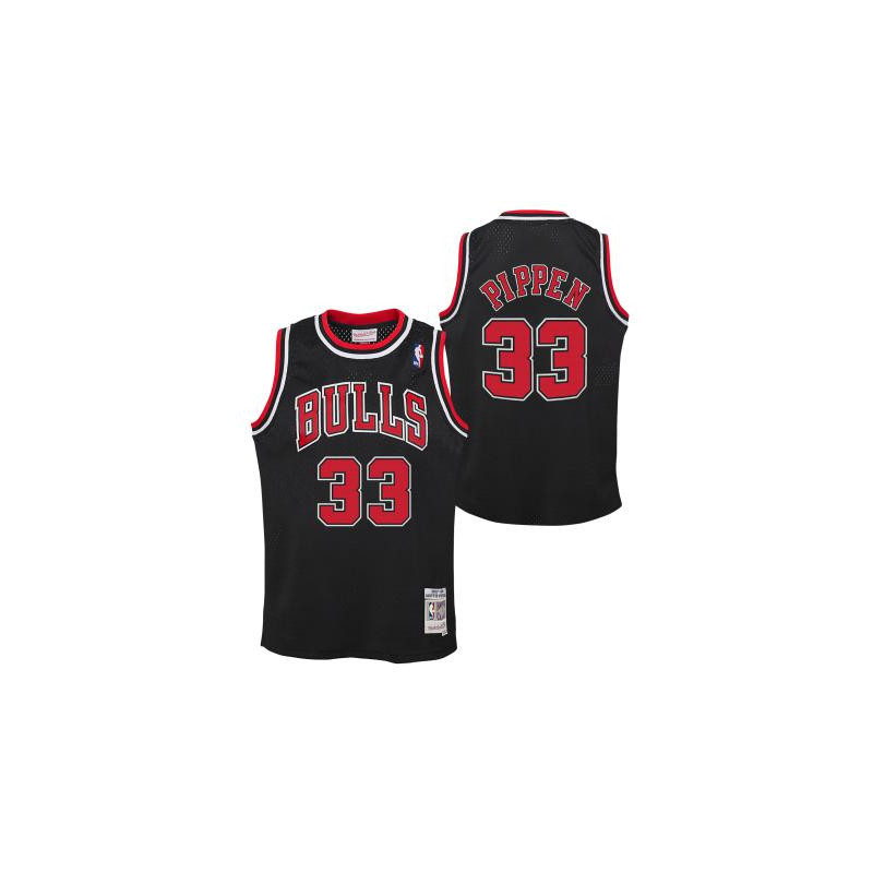 Camiseta NBA Scottie Pippen Chicago Bulls 1997 Mitchell & Ness Hardwood Classic negro para niños
