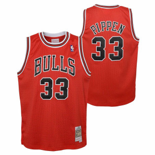 Kid's Mitchell & Ness Hardwood Classic NBA Jersey Scottie Pippen Chicago Bulls 1997 Rojo