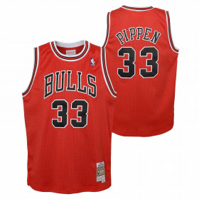 Camiseta NBA Scottie Pippen Chicago Bulls 1997 Mitchell & Ness Hardwood Classic Rojo para niños